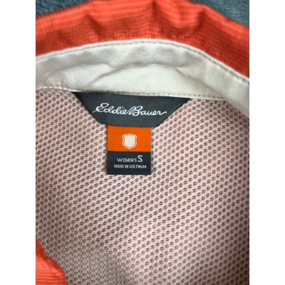 Eddie Bauer Women’s XL Orange Long Sleeve Button-Up Shirt Excellent - Picture 3 of 11